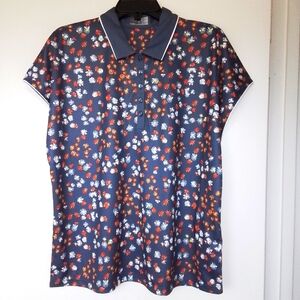 Callaway Ladies Golf Tennis Pickleball Floral Polo Size XL